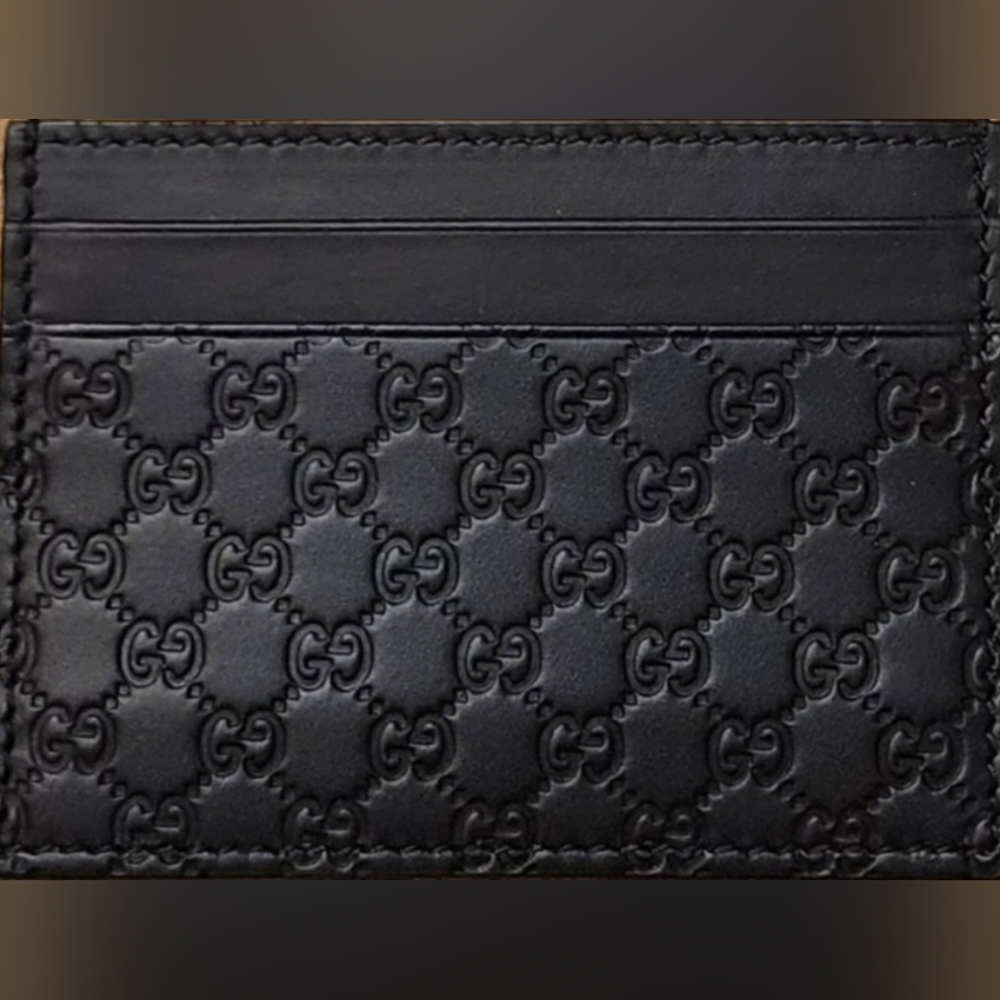 GUCCI New Black Leather Cardholder. No Box